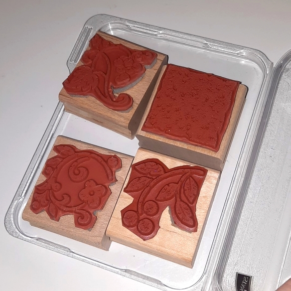 Stipple Stencils rubber Stampin up Stamp Set - Picture 2 of 2